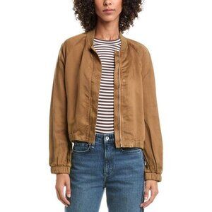 NWT Bella Dahl Chloe Clean Bomber Jacket - Topaz Brown S